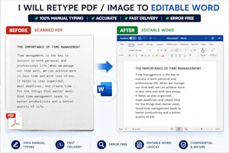 convert scanned PDF or image into microsoft word
