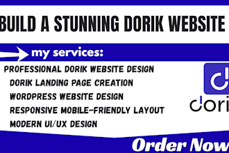 design dorik website rag drop no code landing page expert wordpress website