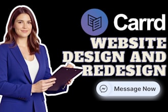 design a high converting carrd landing page, carrd portfolio website, carrd co