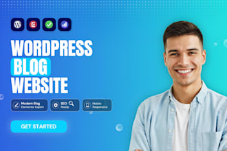 design wordpress blog website with elementor for your business