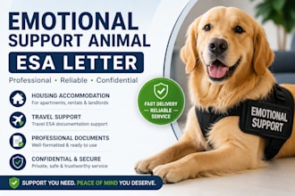 write esa letter emotional support animal letter mental health support esa