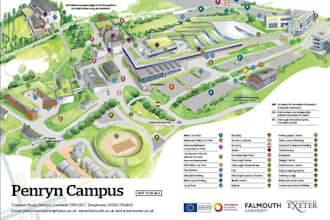 design custom campus map, school map and university vector illustration