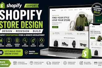 design shopify store, dropshipping store design, shopify website design, web SEO