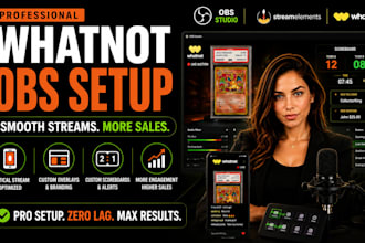 design custom whatnot overlays and scoreboards for obs live auction sellers