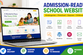 build an admission ready kindergarten preschool daycare website