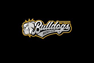 design bring bulldog life hockey team logo