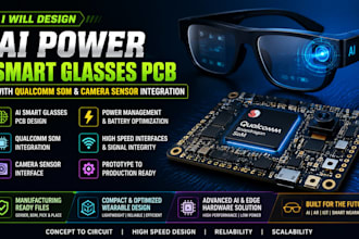 design ai smart glasses pcb with qualcomm som and camera sensor integration