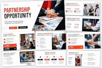 design professional sponsorship deck, sponsorship proposal, presentation slides