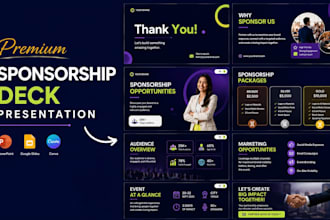design professional sponsorship deck, sponsorship proposal, presentation