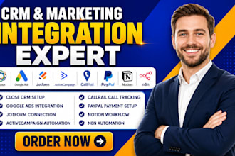 integrate close crm google ads jotform activecampaign callrail paypal notion n8n