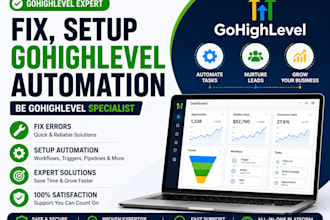 fix, setup gohighlevel automation, be gohighlevel specialist