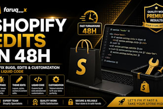 do 3 quick shopify customizations or fixes in 48 hours