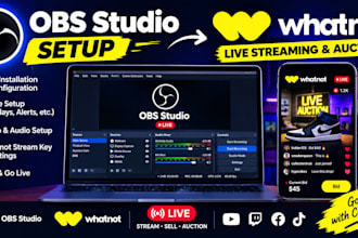 set up obs studio for whatnot live streaming and auctions