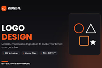design a modern minimalist logo for your business and brand