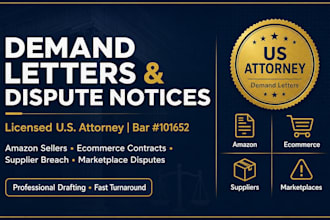 write an ecommerce contract dispute demand letter as a lawyer