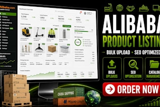 do alibaba SEO product listing, bulk upload, posting alibaba listings