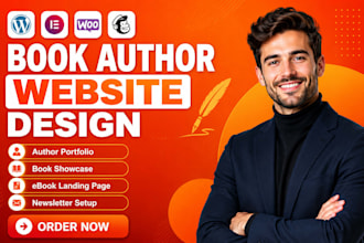 build modern book author website or ebook author website