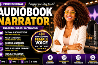 be your professional acx audiobook narrator for audible voiceover