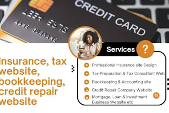 build insurance, tax website, bookkeeping, credit repair website