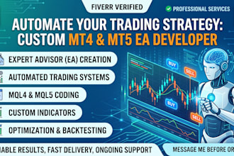 develop a custom mt4 or mt5 expert advisor and indicator