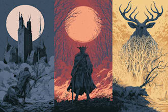 make a horror illustration, artwork, dark coverc