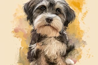draw a caricature of your dog cat or other pet