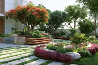 do landscape designing home garden high quality renderings