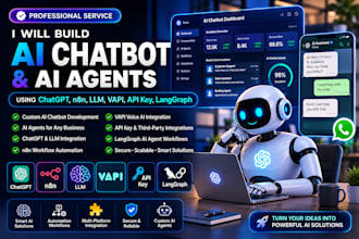 build ai chatbot and ai agents using chatgpt n8n llm vapi API key langgraph