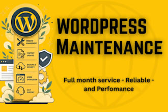 provide wordpress website maintenance, wordpress support for wordpress website