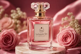 design luxury perfume product poster and label