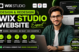 design wix studio website, redesign wix studio website, wix studio expert, figma