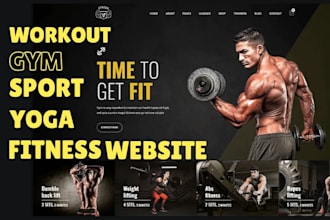 design personal trainer, fitness website yoga sport website, workout gym website