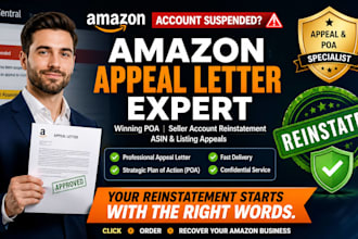 write amazon appeal letter, poa, seller account reinstatement appeal