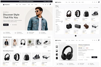 build a modern responsive ecommerce website with admin panel