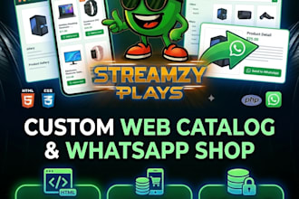 design a modern web catalog with whatsapp order integration