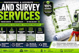 do land survey boundary survey subdivision plan topographic survey and plot plan