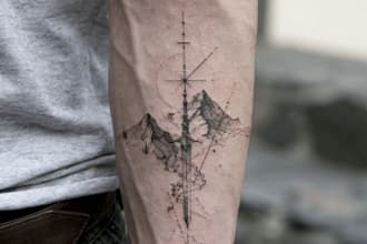 design a minimalist fine line tattoo