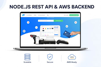 develop a secure node js rest API and AWS backend
