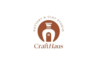 design clay craft art studio revamp logo