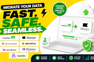 migrate data mailerlite to klaviyo omnisend attentive sendlane marketo beehiiv