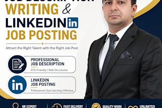 write a professional job description and post your job on linkedin