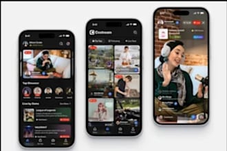build video streaming app, live streaming app, music app,TV app,tiktok clone app