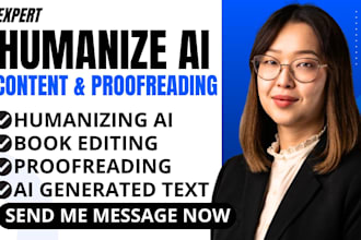 humanize ai content, edit ai content, rewrite ai content and convert ai to human