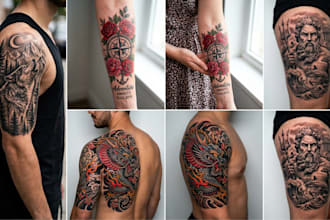 create custom realistic tattoo design