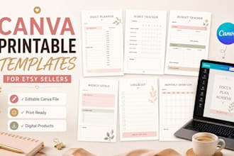 design canva printable templates for etsy sellers