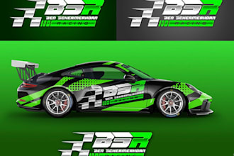 design an amazing 3d car racing automotive logo for your brand
