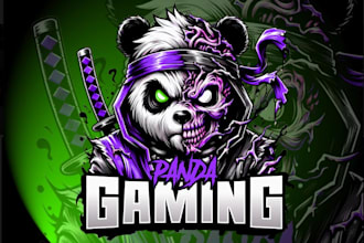create a powerful gaming mascot logo for youtube, twitch, and esports