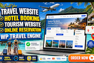 design travel tourism tour operator website hotel booking website