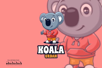 design a professional custom koala logo