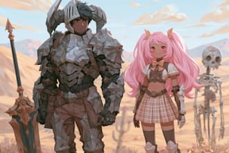 do an art commission in a cute style